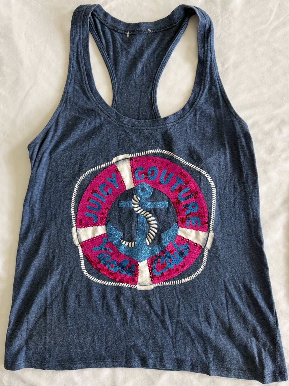 JUICY COUTURE Yacht Club Sequin Tank Top